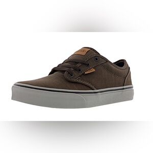 Vans Atwood Deluxe UltraCush Low Top Sneakers Brown Canvas, Gray Trim